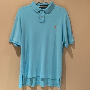 Polo by Ralph Lauren Teal Polo Shirt. Large.